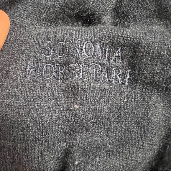 Woolovers Navy Blue Cashmere & Merino Wool Blend 1/4 Zip Pullover Sweater S - Picture 5 of 6